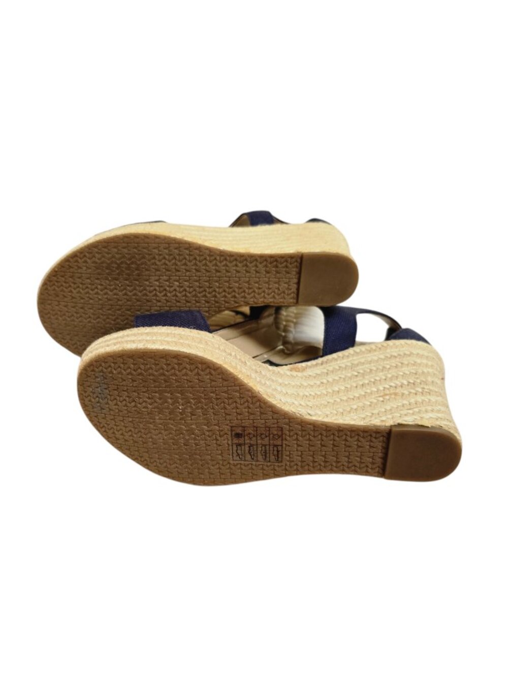 Michael Kors Navy Blue Espadrille Zipper Front Platform Shoes 8M - Picture 5 of 6
